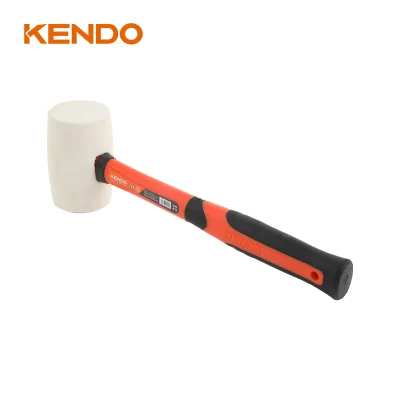 Il martello in gomma bianca Kendo con anima in fibra di vetro ad alta resistenza e antiscivolo aiuta ad assorbire le vibrazioni